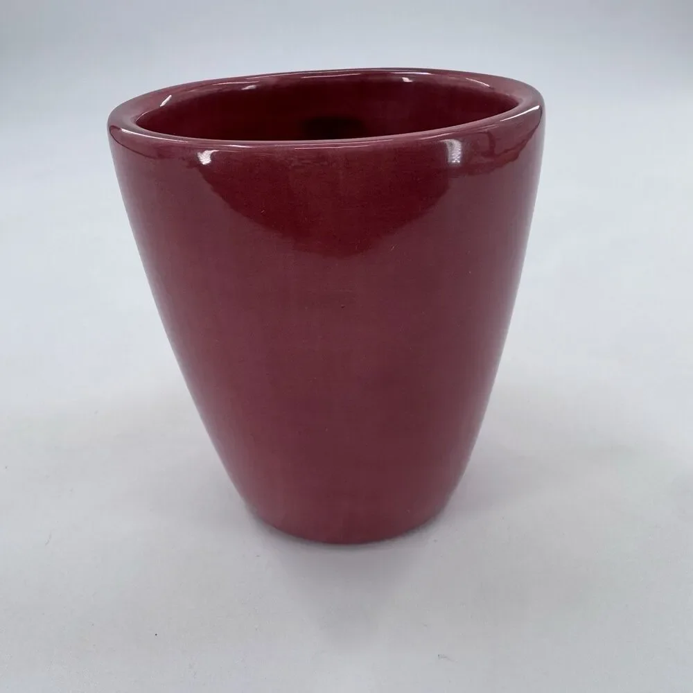Pottery Barn Discontinued  Sausalito Coffee Mug Merlot Spice Red Fast Shipping